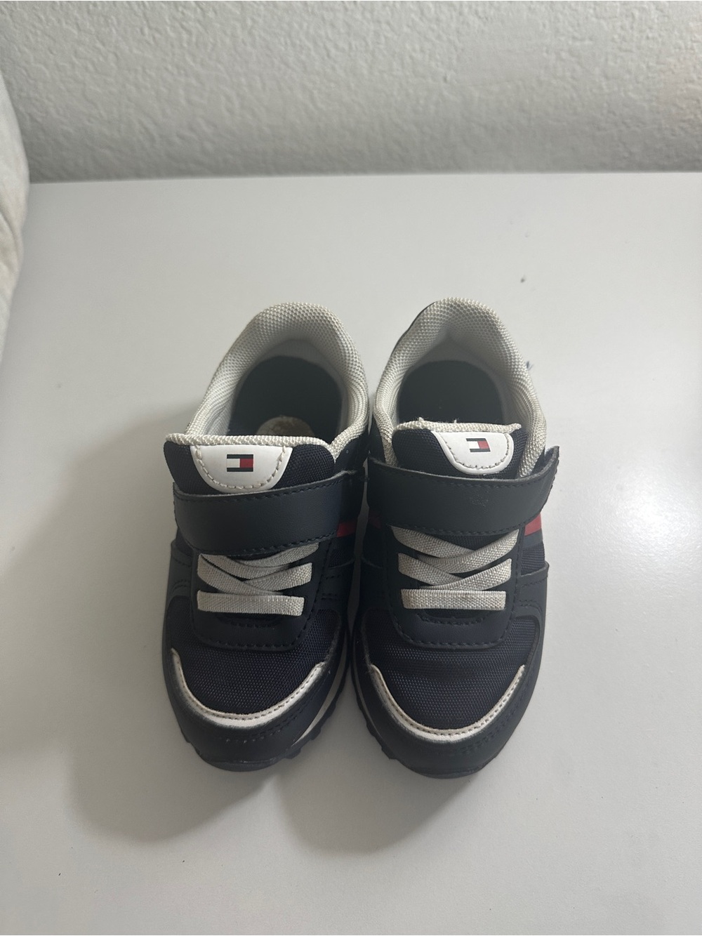 Tommy Hilfiger Kids Navy Velcro Athletic Shoes